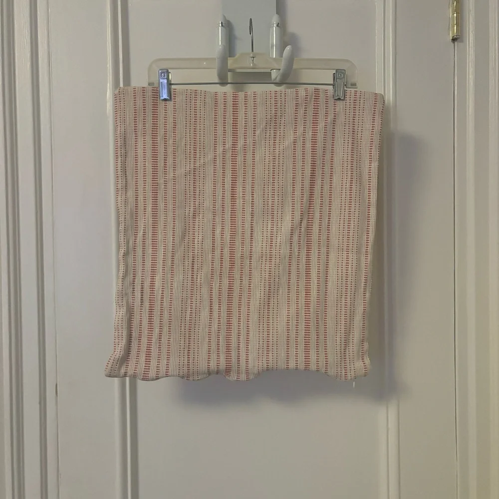 Set of 2 Lauren Striped Red and Cream Pillow Case